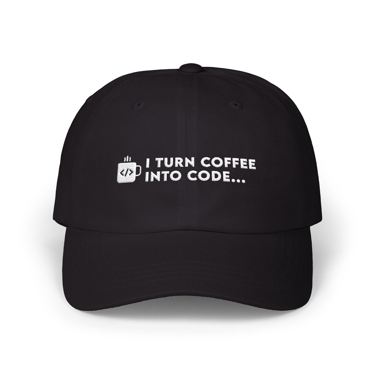 I Turn Coffee Into Code Developer Cap