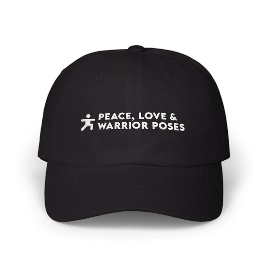 Peace, Love, Warrior Poses Yoga Cap